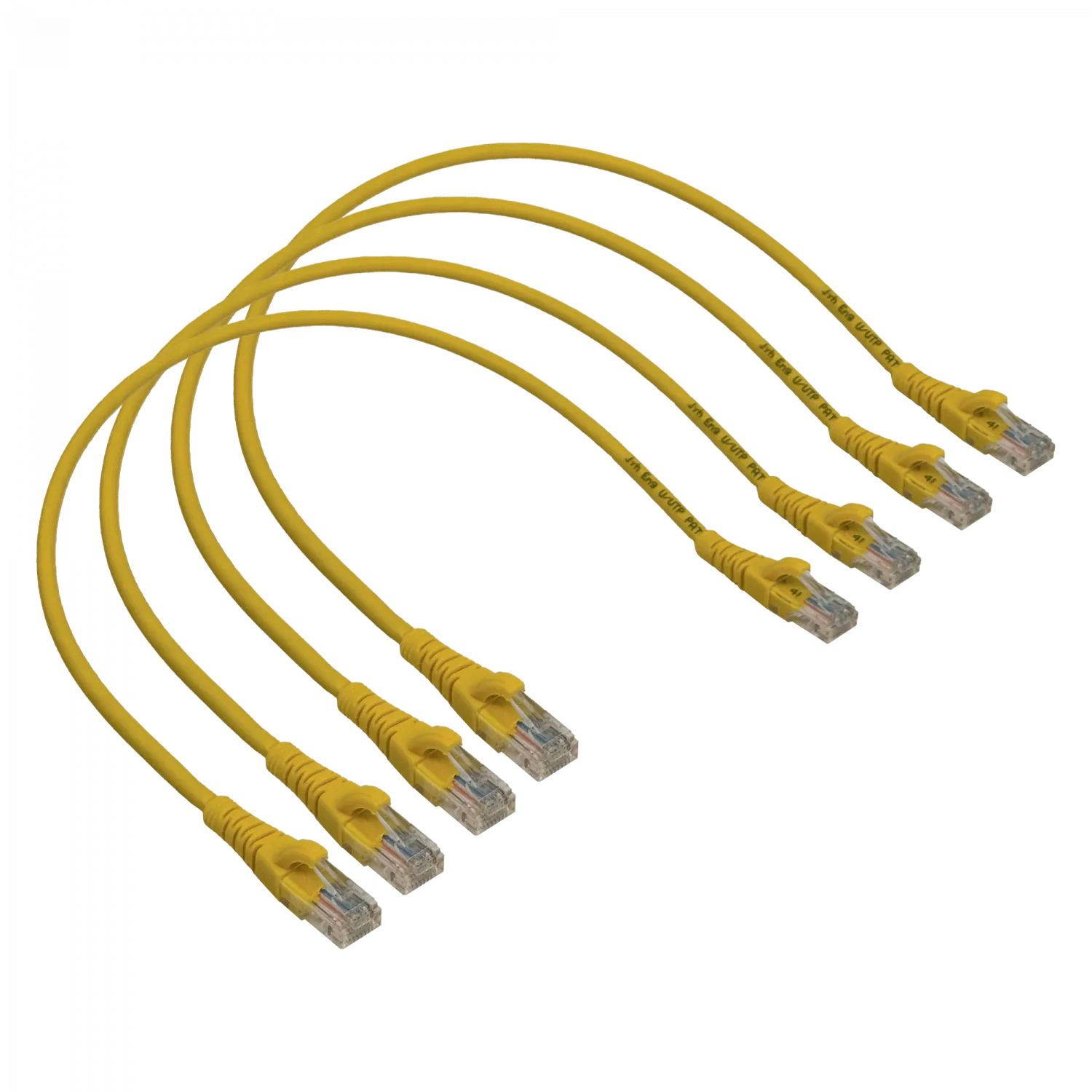 Pack x4 Cable Patch LINKMADE Cat5e 0.5mt Amarillo LSZH Inyectado Multifilar 2