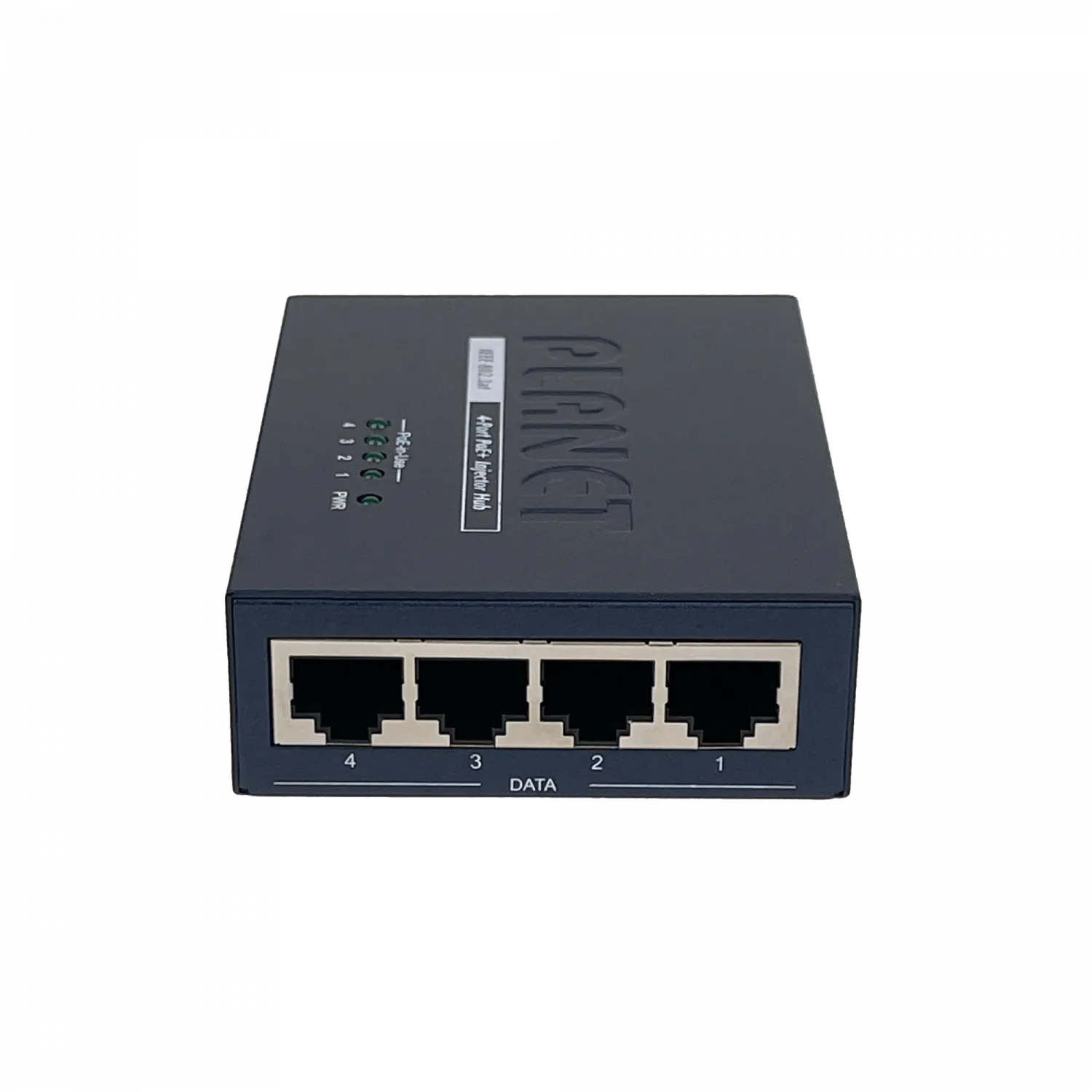 Hub Inyector PoE+ de 4 Puertos PLANET HPOE-460, 120W, Soporte Gigabit, Potencia 54V  5