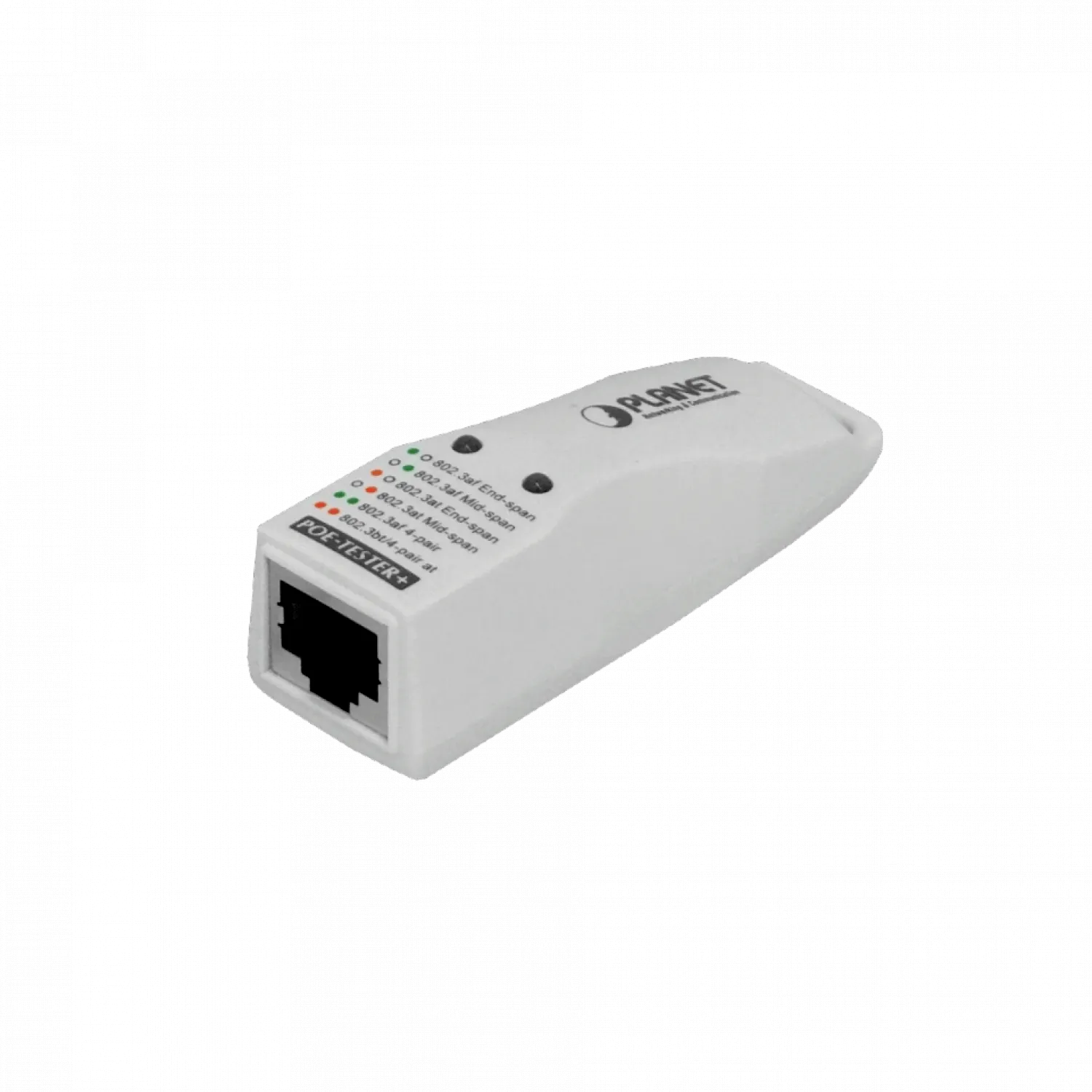 PLANET Probador Tester PoE++ af/at Indicador MID-SPAN END-SPAN 1-RJ45 3