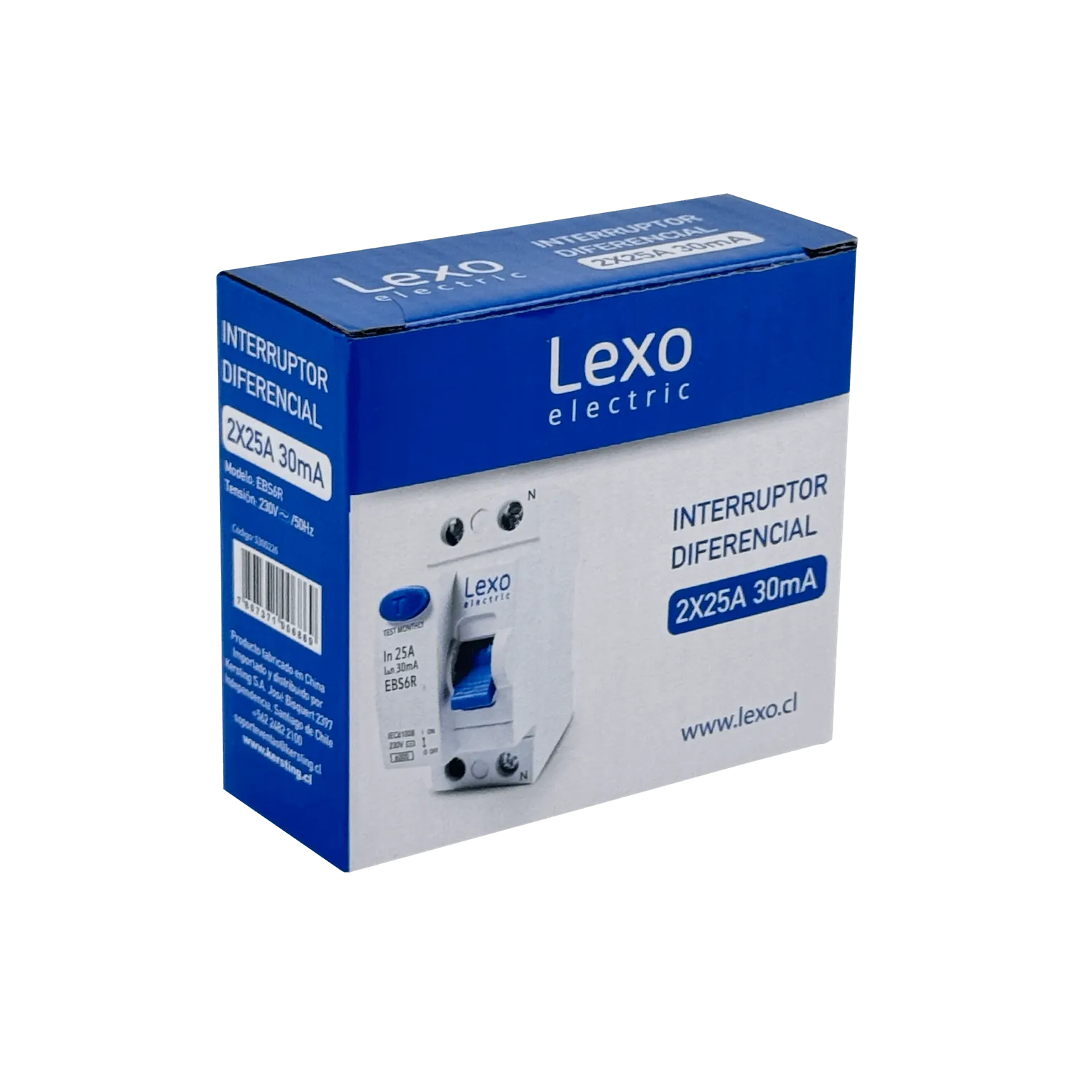 LEXO 2x25A 2P 30mA Interruptor Diferencial RKN Proteccion Riel-Din 2