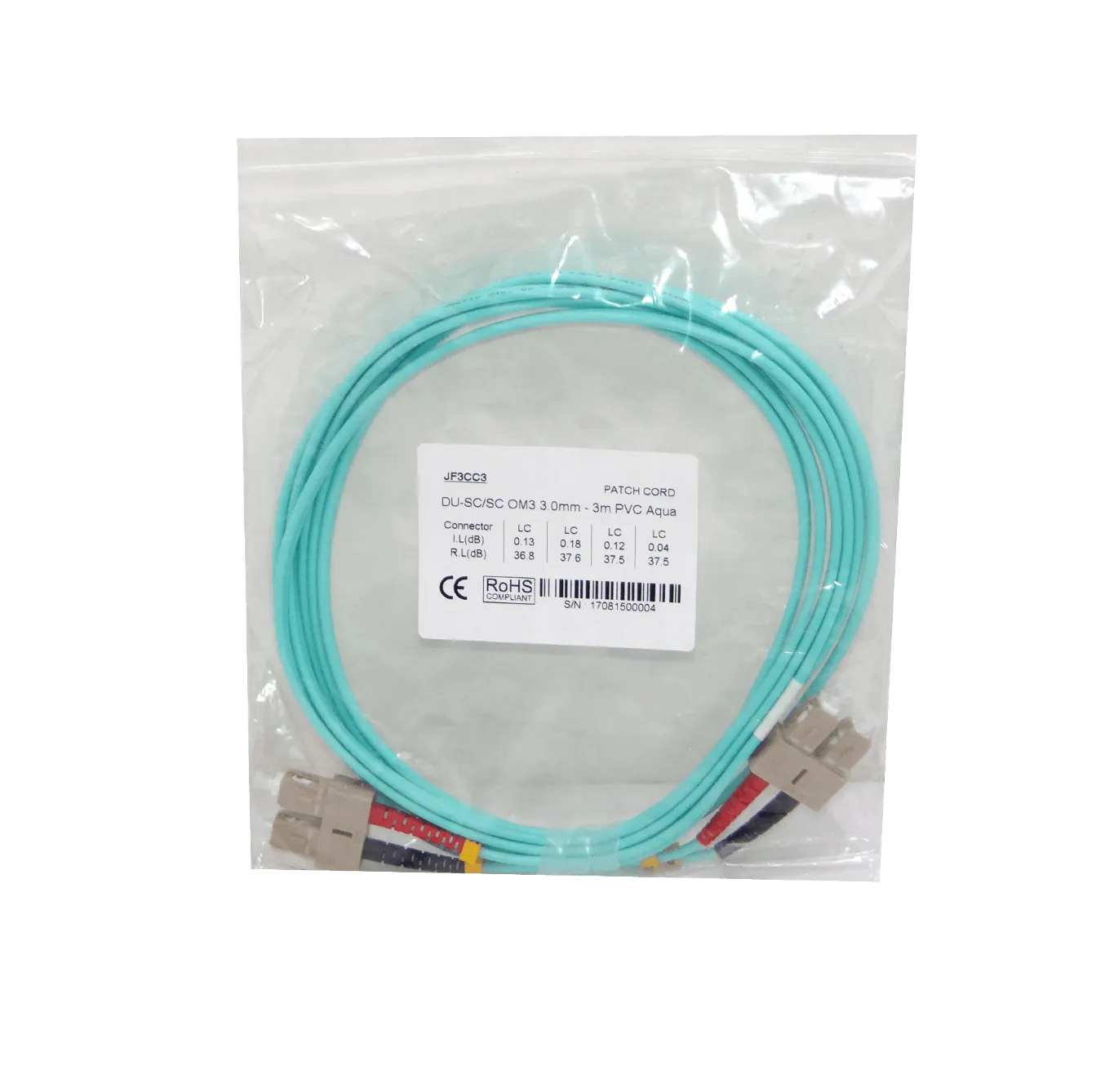 3mt SC-SC OM3 MultiModo MM Duplex Jumper Fibra 3.0mm 50/125um LSZH 3