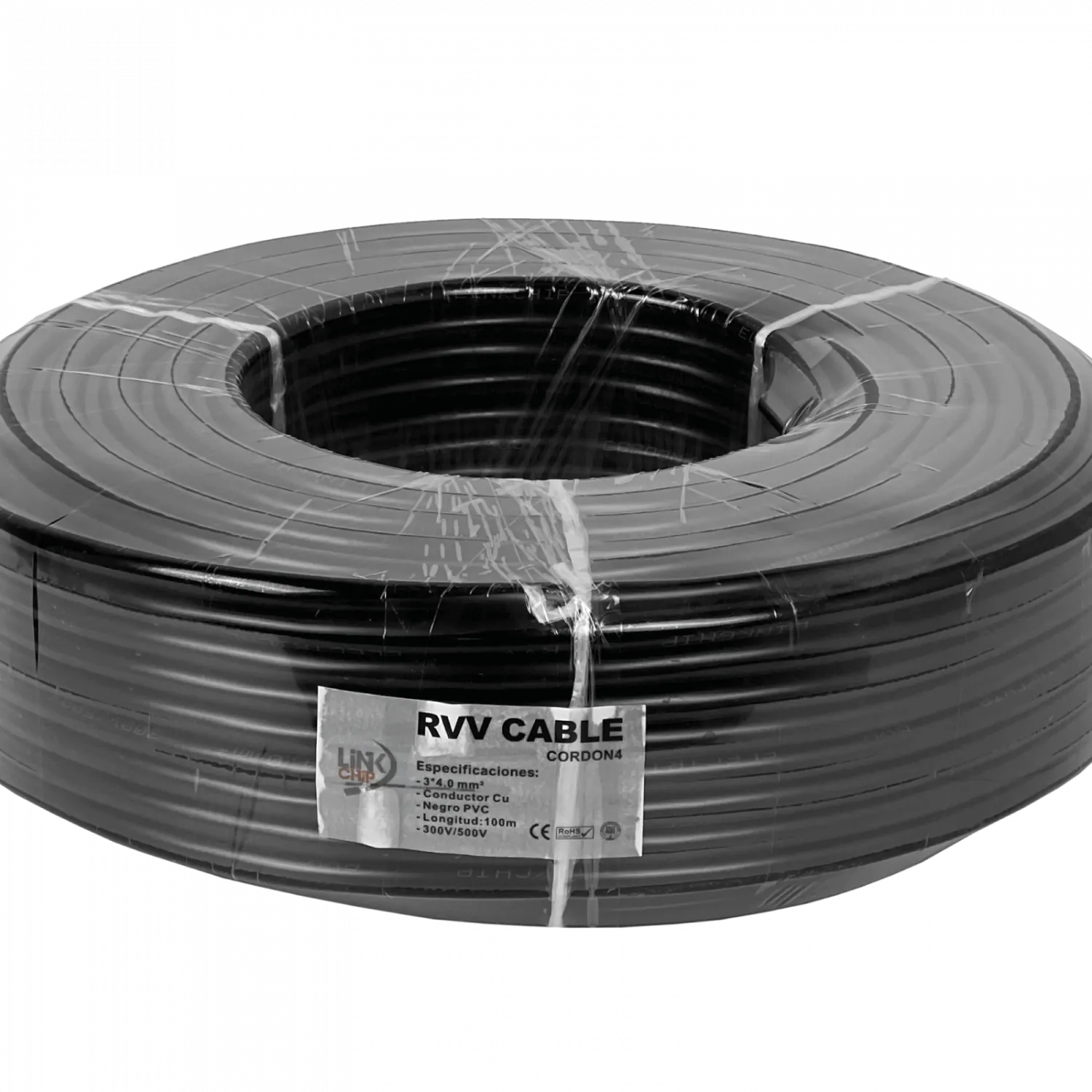 Cable Eléctrico Negro 3x4.0mm RVV 100 Metros 18-26A Flexible 2