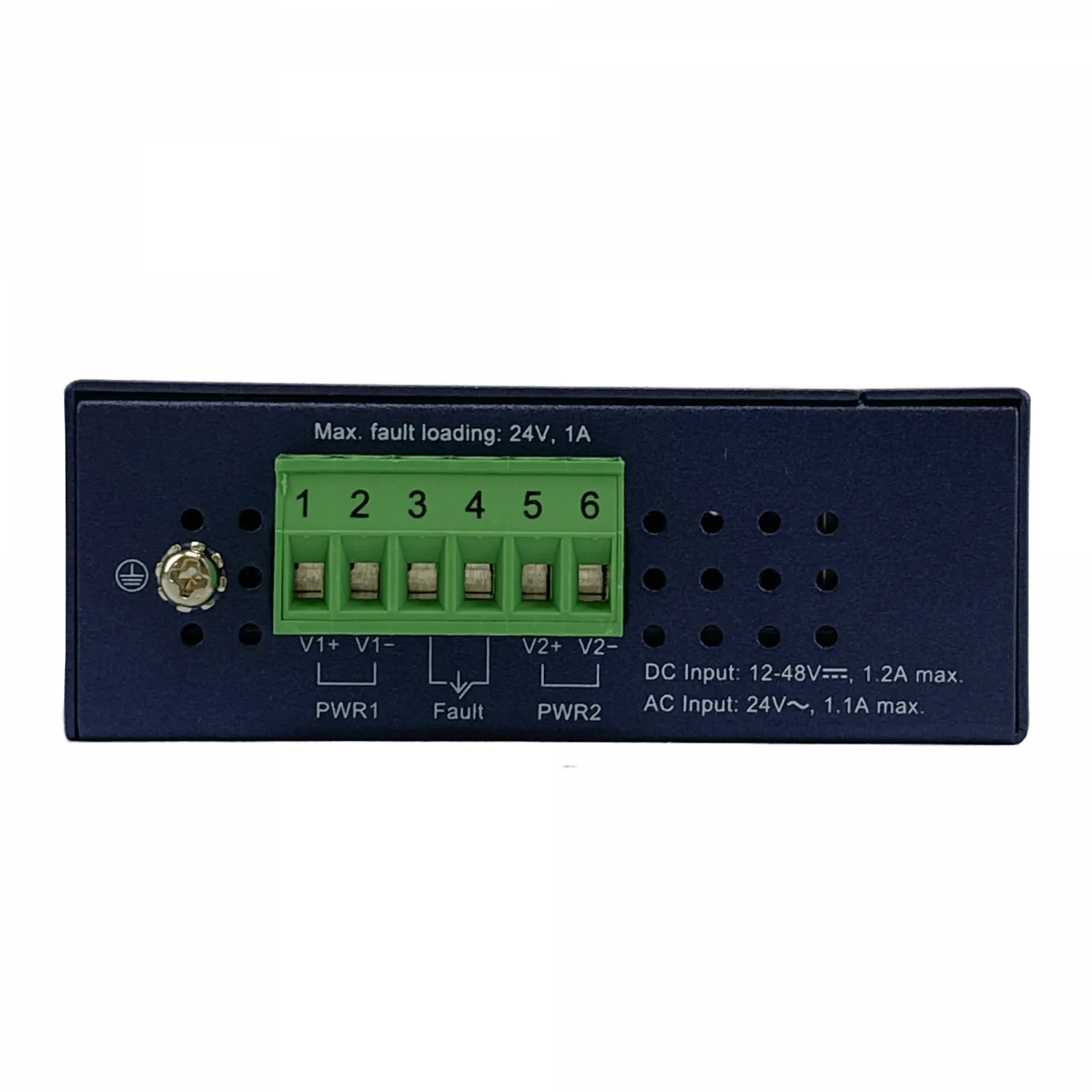PLANET 8-100 Switch Industrial Riel-DIN no-Admin req/12-48VDC/24VAC 7