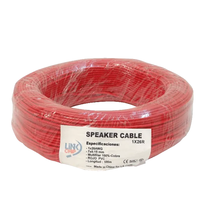 Cable Conductor Rojo 1x26AWG Cobre 0,13mm² Aislado PVC 100m 2