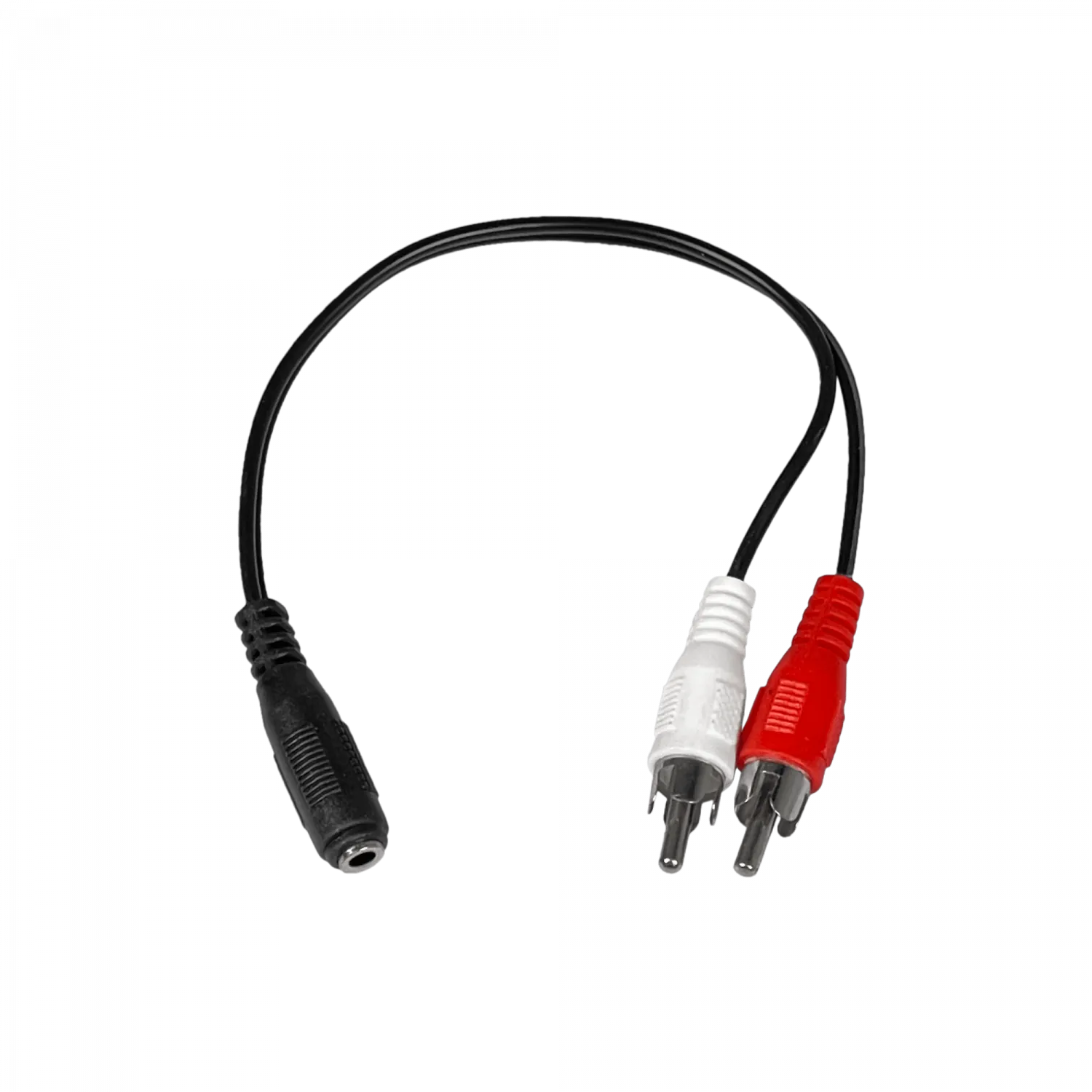 Cable de Audio 2 RCA Macho a 1 Jack 3.5mm Hembra, 0.5m, Plug Estéreo 2