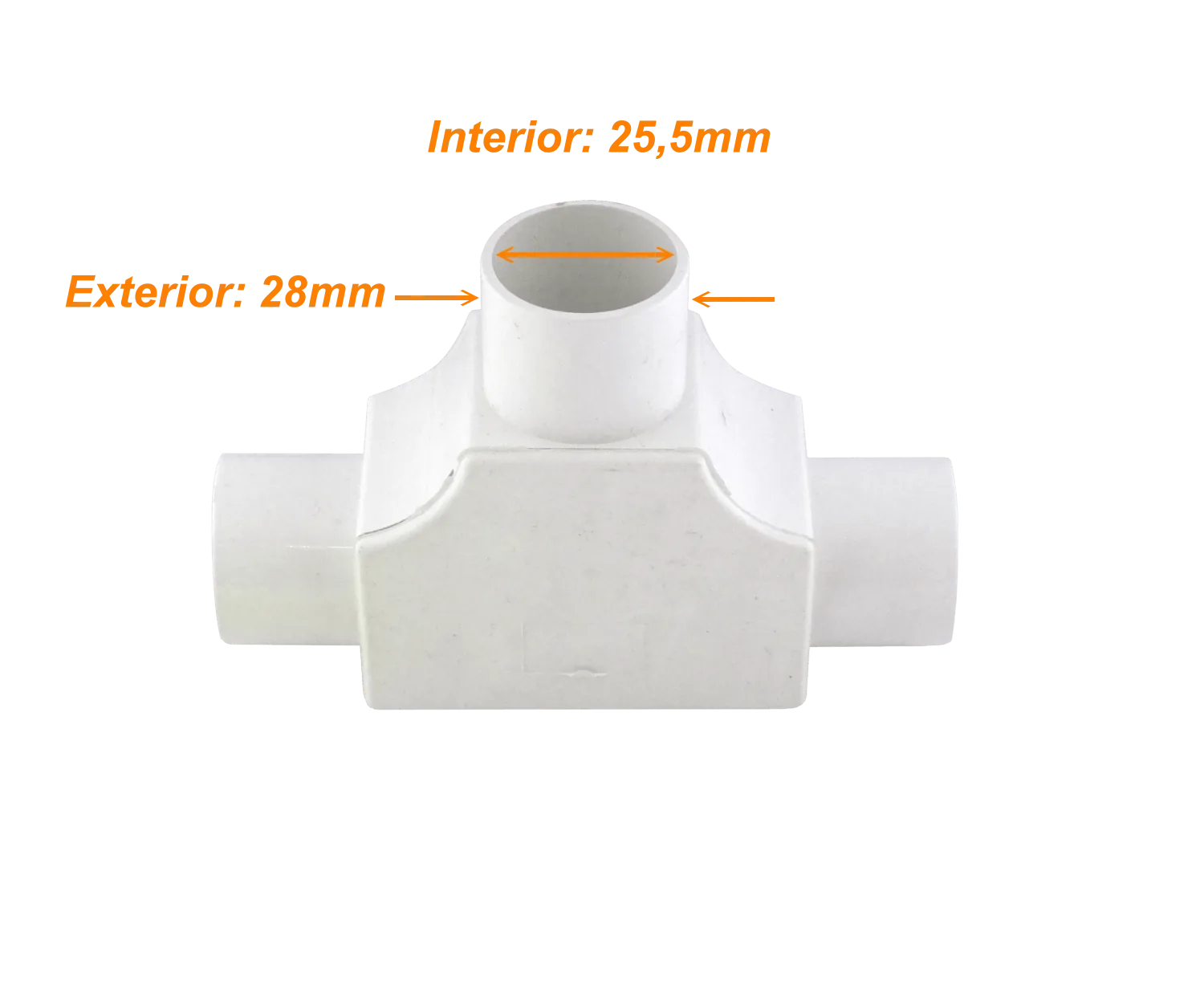 LINKCHIP 25mm Tee con Tapa para Tubo PVC Blanco Derivacion en T 2