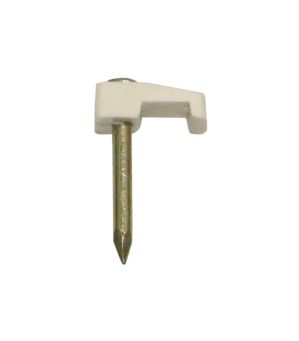 KALOP 100-UN Nº5 Blanca 1,6x4,5mm Clavo-14x1,8mm Zincado Sujeta-Cable 2