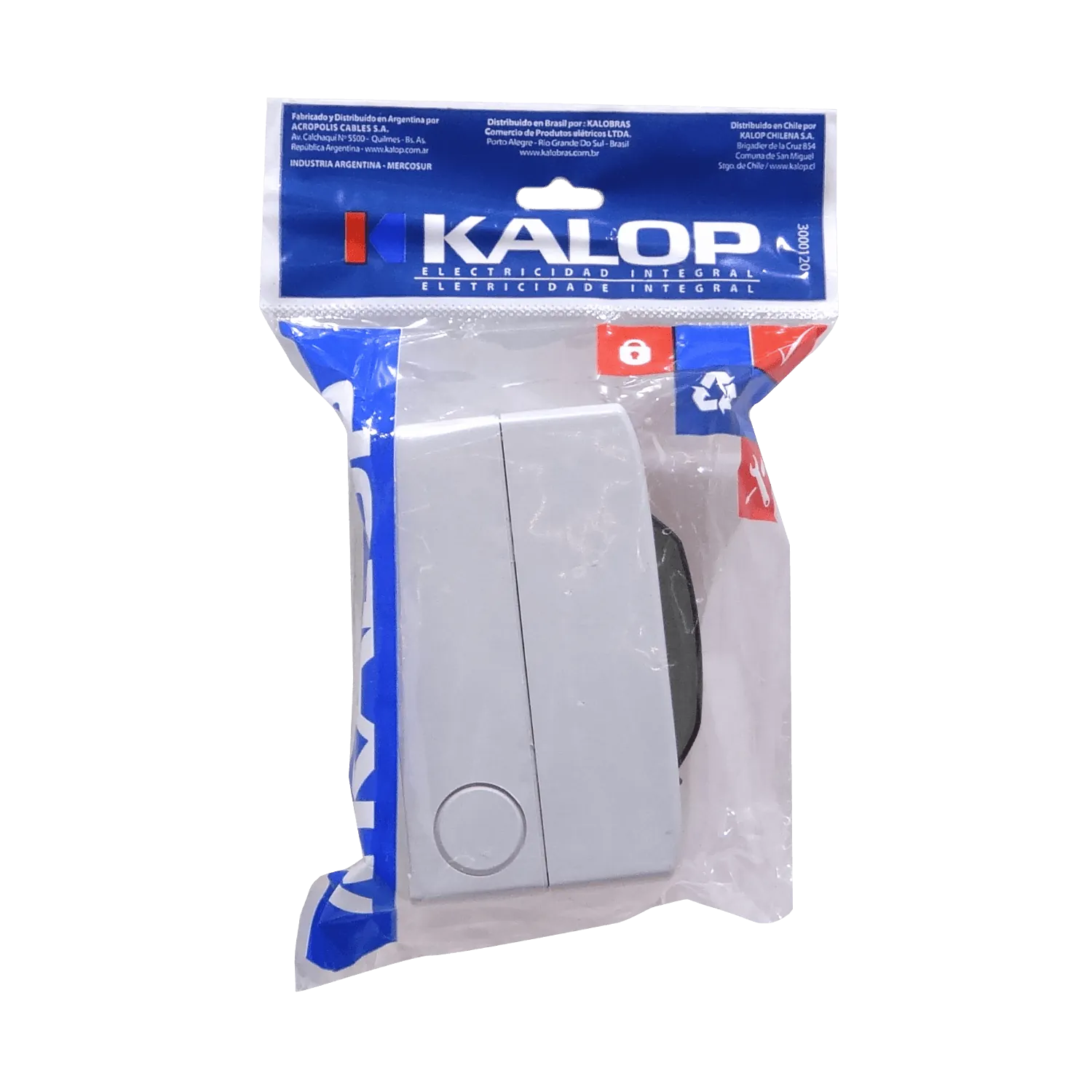KALOP c/Tapa 18mm-Ancho 46mm-Alto Caja Plastica p/Automaticos Riel Din 2