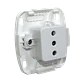 KALOP 1-Enchufe Sobrepuesto Blanco con-Tierra Tekna KS39672 - Miniatura 2