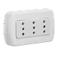 Enchufe de Pared KALOP 3 Tomacorrientes Sobrepuesto Blanco con Tierra Tekna KS39673 - Miniatura 2