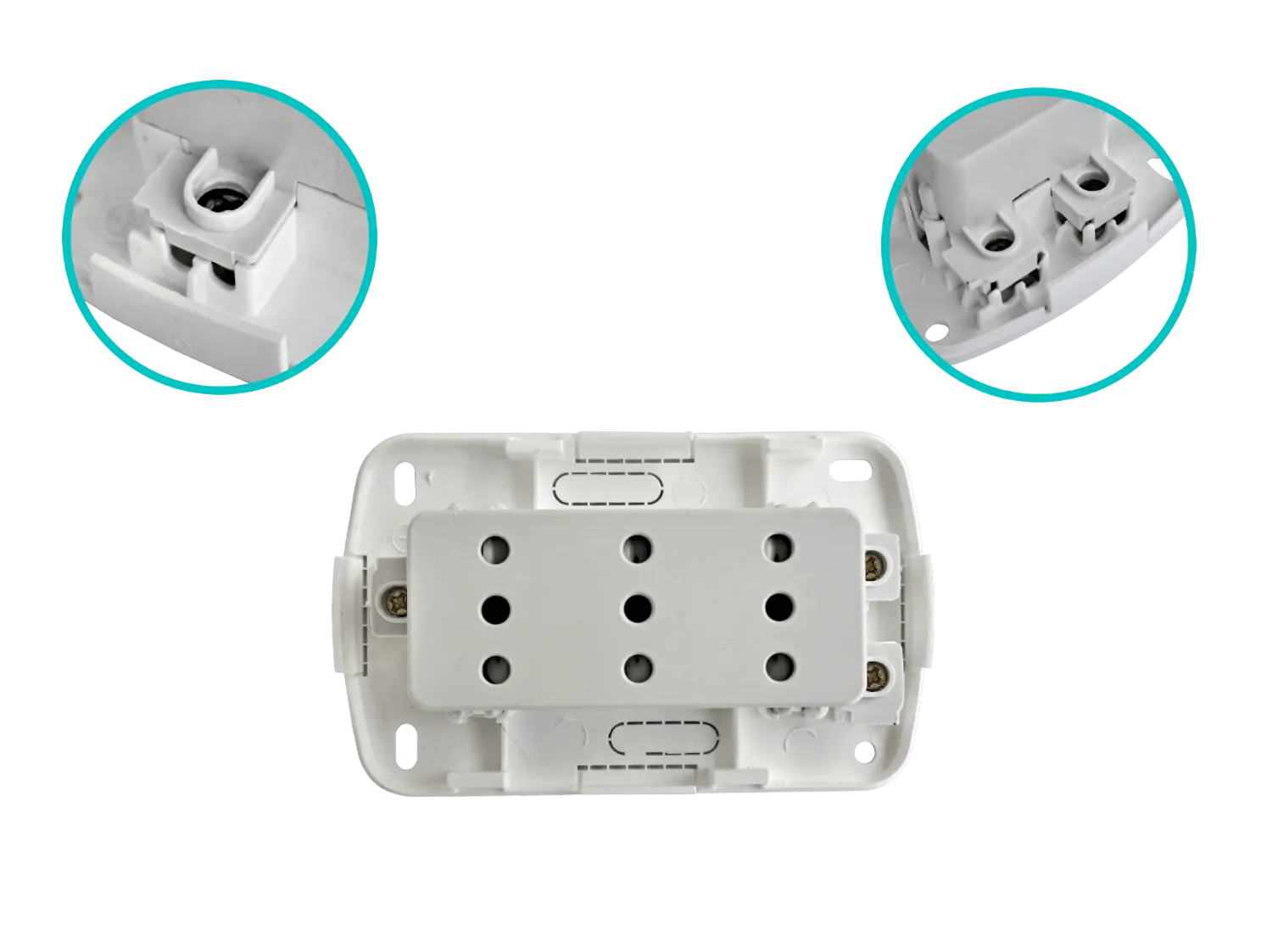 Enchufe de Pared KALOP 3 Tomacorrientes Sobrepuesto Blanco con Tierra Tekna KS39673 3