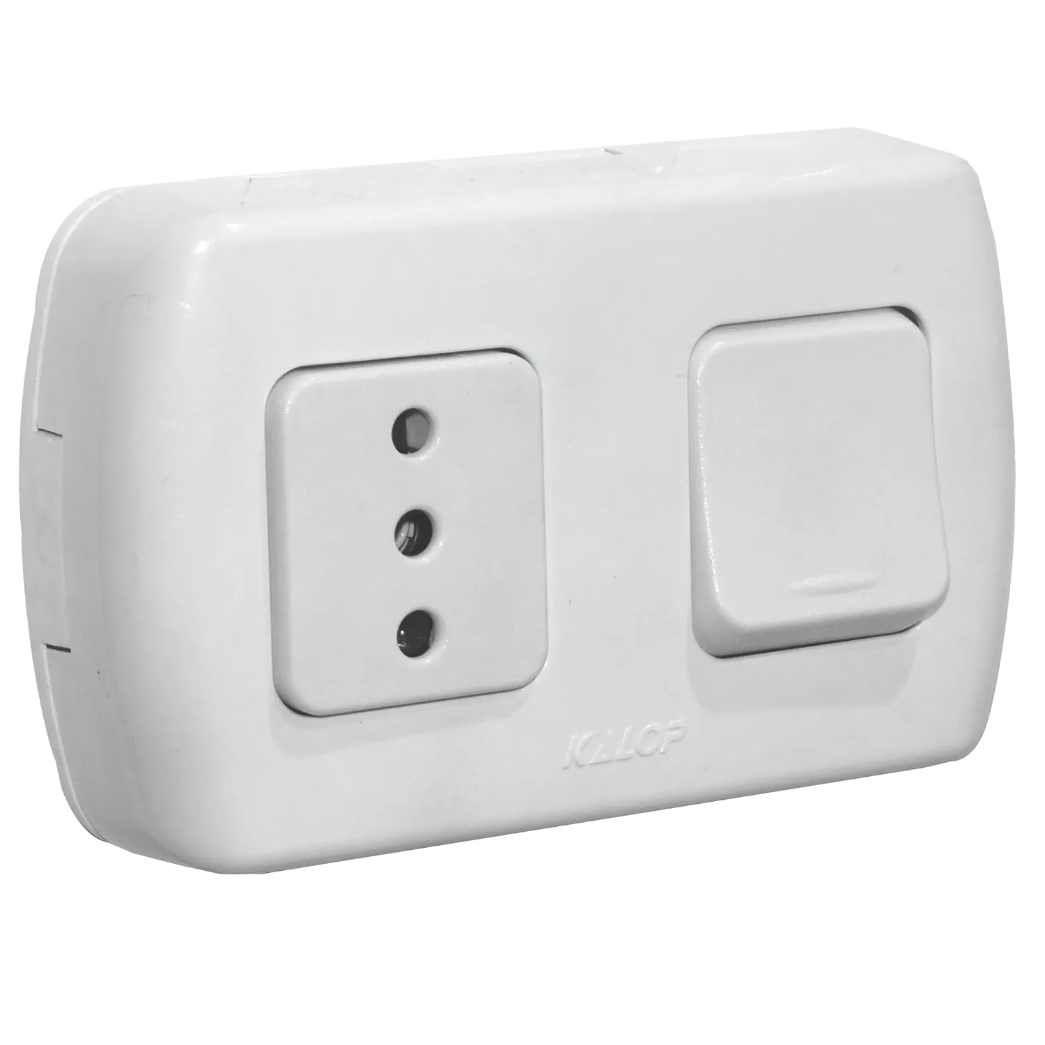KALOP Interruptor Enchufe Sobrepuesto Blanco con-Tierra Tekna KS39674 3