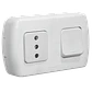 KALOP Interruptor Enchufe Sobrepuesto Blanco con-Tierra Tekna KS39674 - Miniatura 3