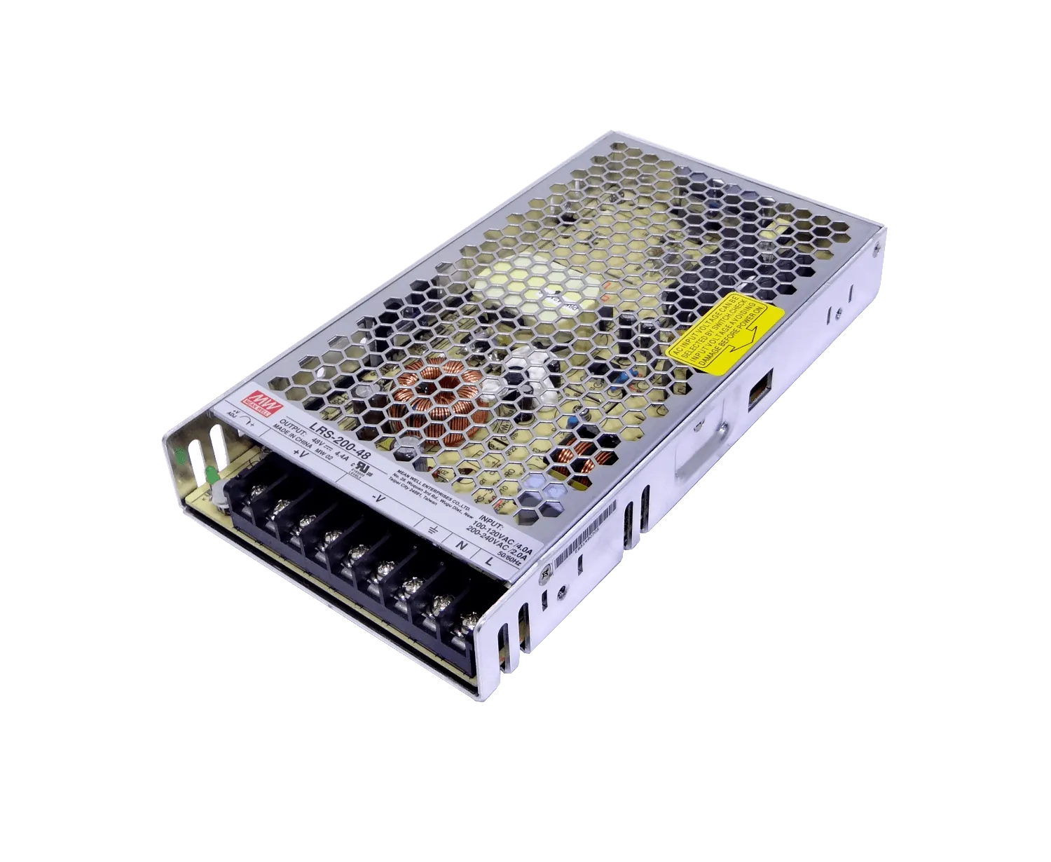 MEANWELL 211W 48V 4,4A Ajust. Metalica Regleta Fuente Poder s/Vent. 2