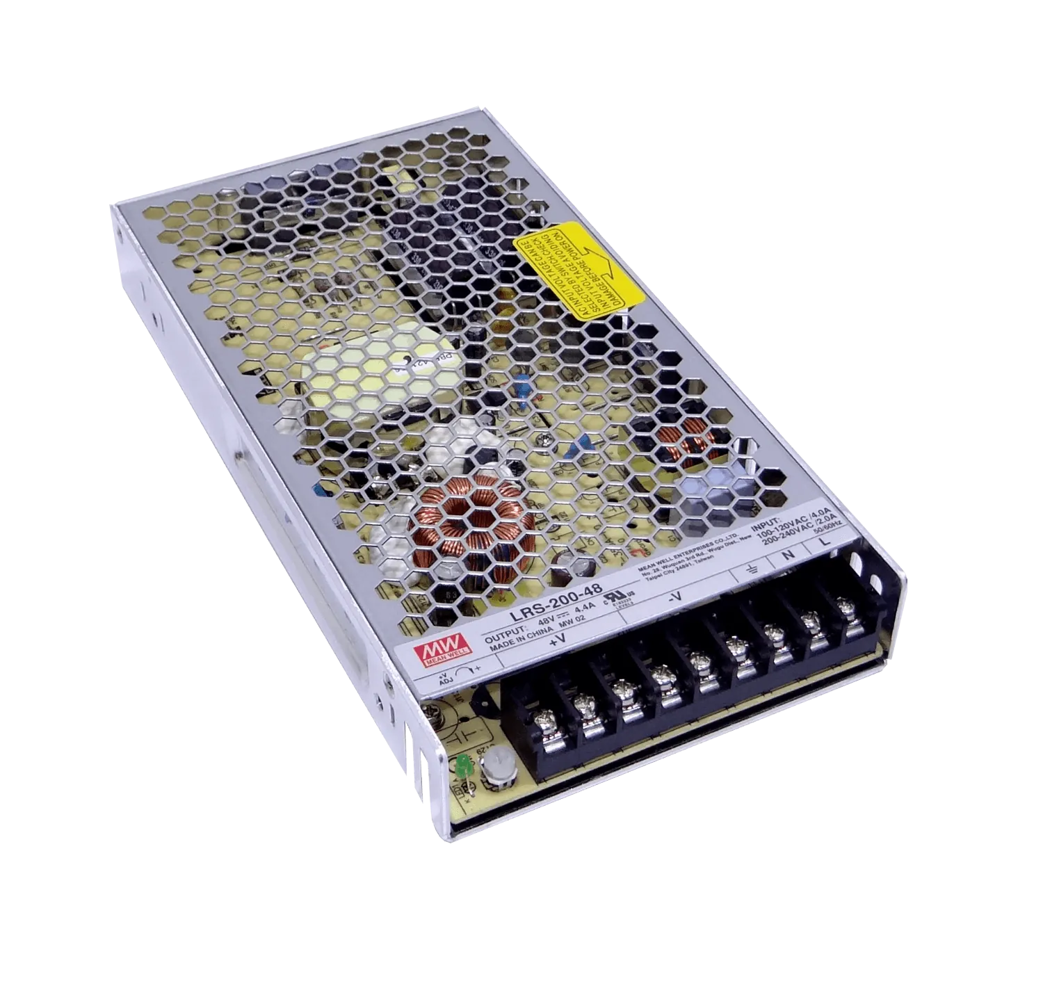 MEANWELL 211W 48V 4,4A Ajust. Metalica Regleta Fuente Poder s/Vent. 5