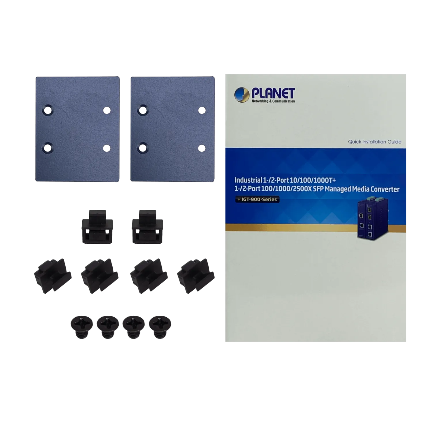 PLANET 4-1000 2-SFP Switch Industrial no-Admin Riel-DIN 12-48VDC 24VAC 5