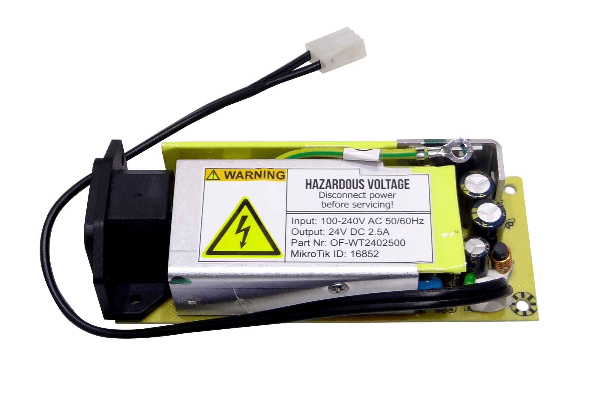 Fuente de Poder de Repuesto MikroTik F24-W60R - 24V 2.5A 60W con Conector C14 4