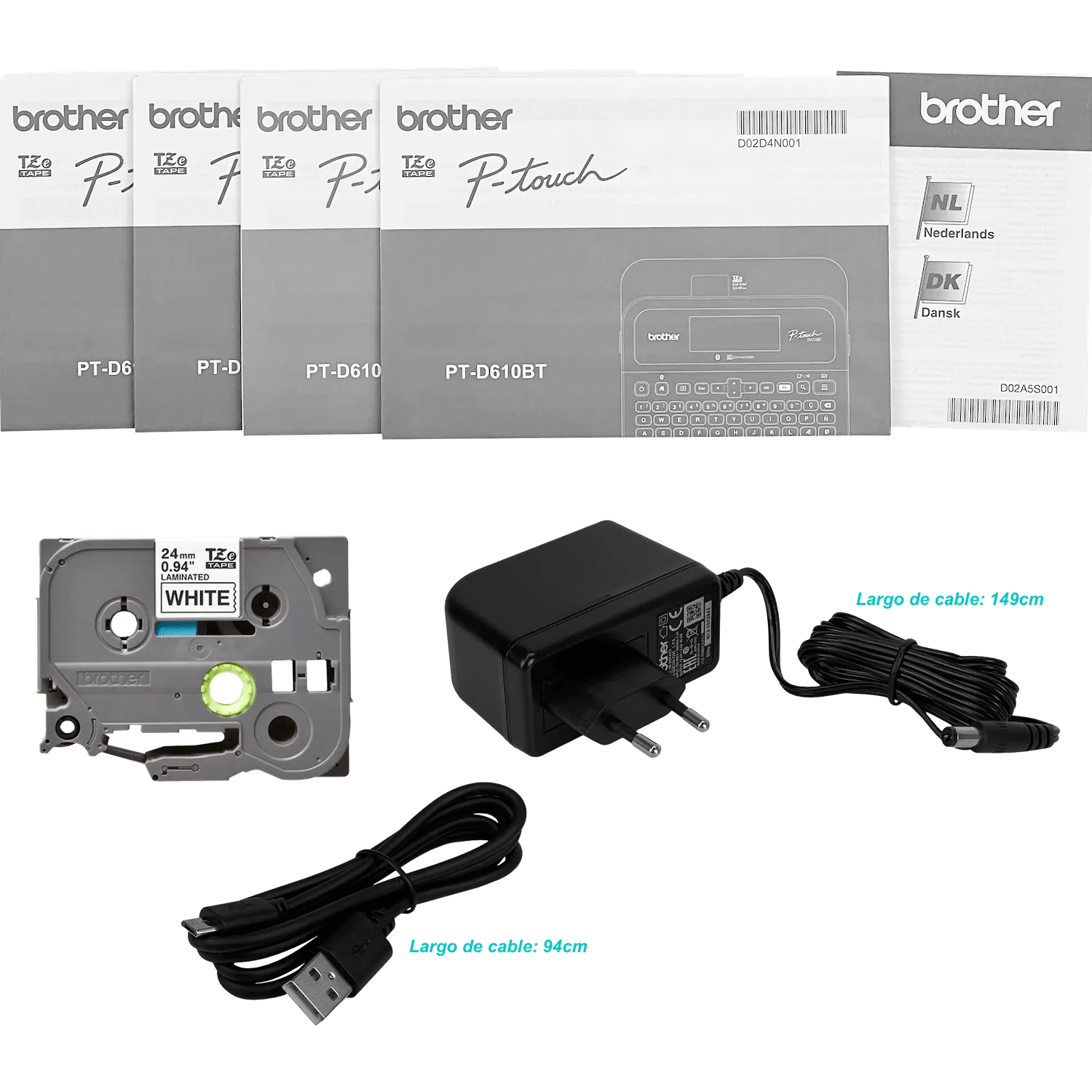 Rotuladora Electrónica Brother PT-D600VP, Pantalla LCD a Color, Teclado QWERTY, Corte Automático 9