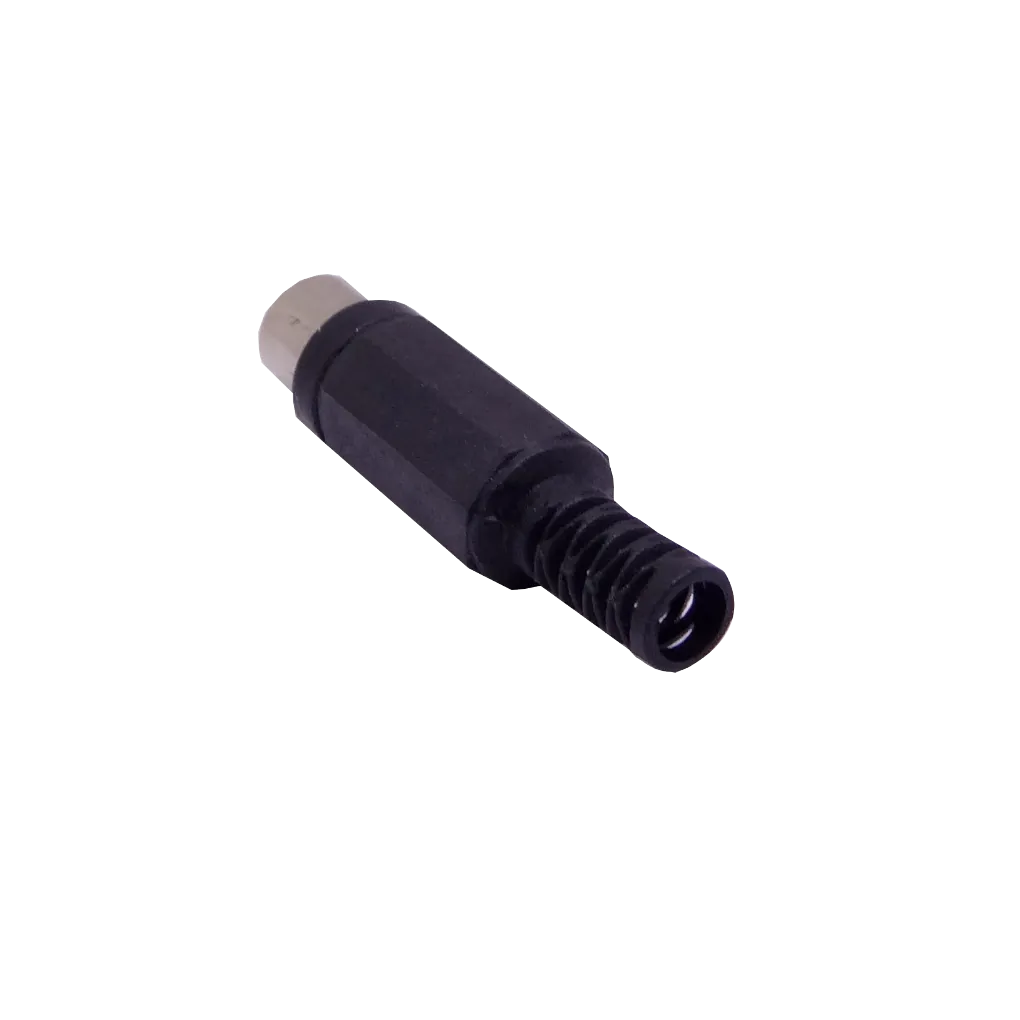 Conector RCA-H Hembra Negro Soldable para Montaje 2