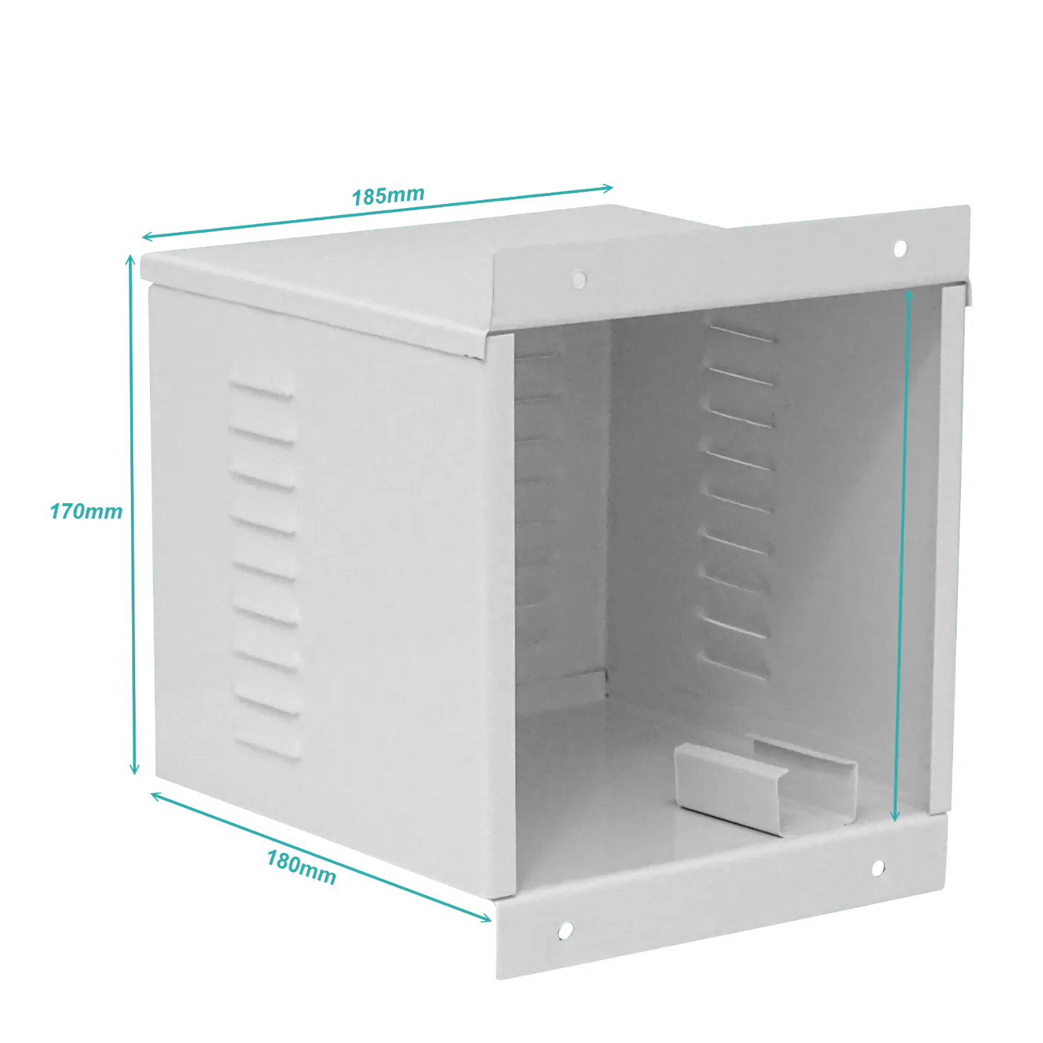 Gabinete Metálico para Sirena 15W con Ranuras y Tamper – GAB15W 3