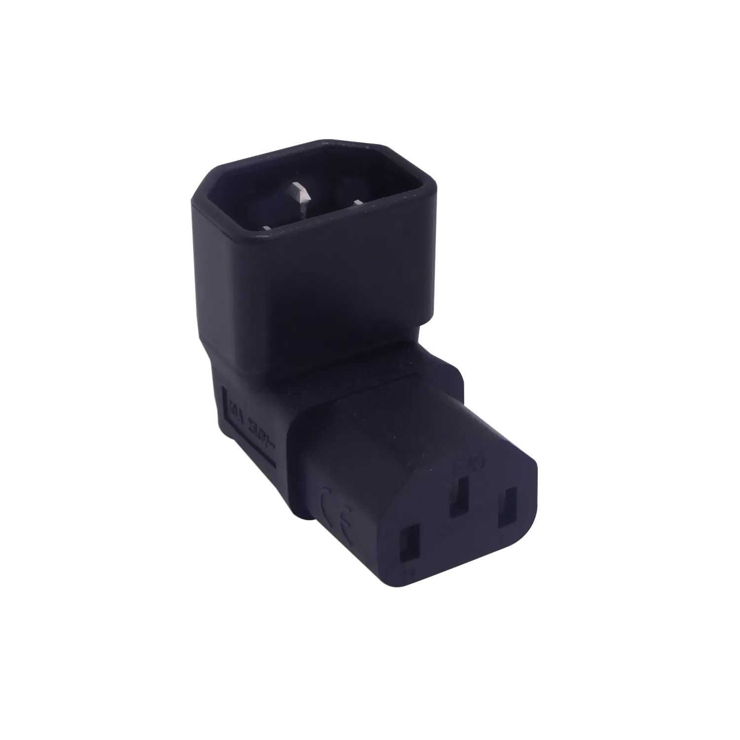 Angulo Externo Macho-C14 Hembra-C13 Adaptador Electrico 10A 2