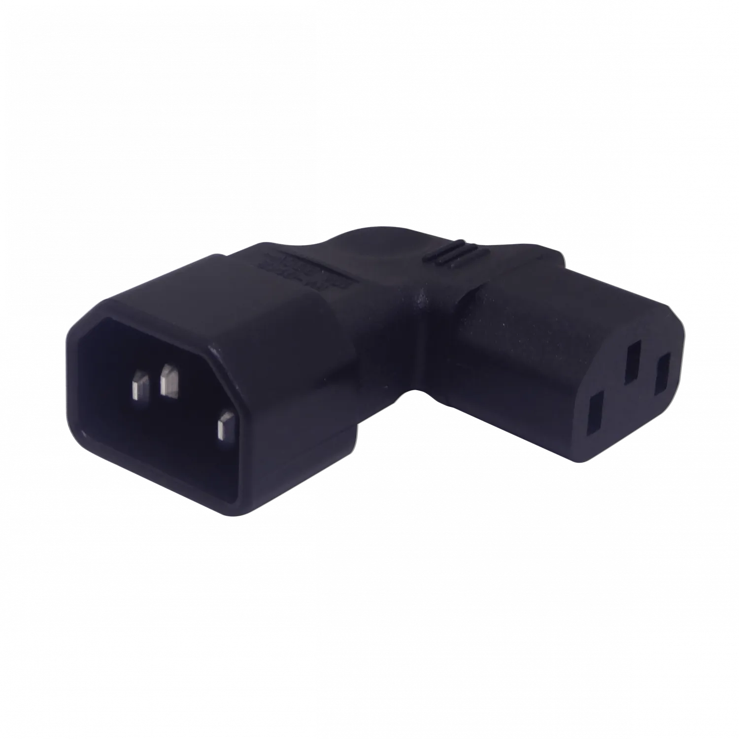 Angulo Plano Macho-C14 Hembra-C13 Adaptador Electrico 10A 2