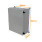 Tablero Estanco 400x500x200 mm, IP66, Plastico Gris con Placa, KG-4050  - Miniatura 2