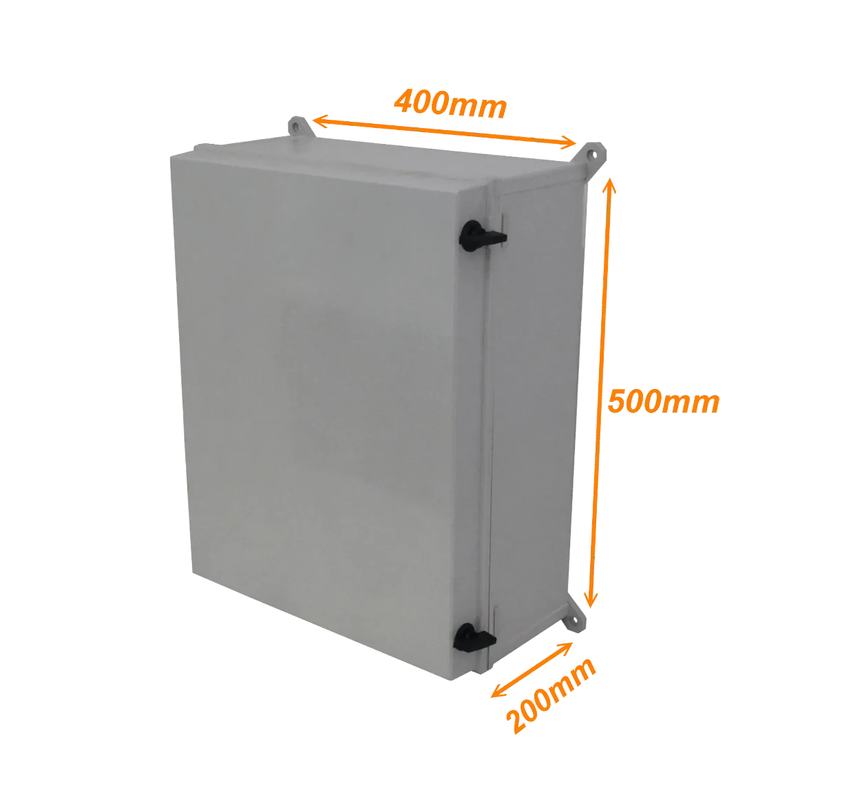 Tablero Estanco 400x500x200 mm, IP66, Plastico Gris con Placa, KG-4050  2
