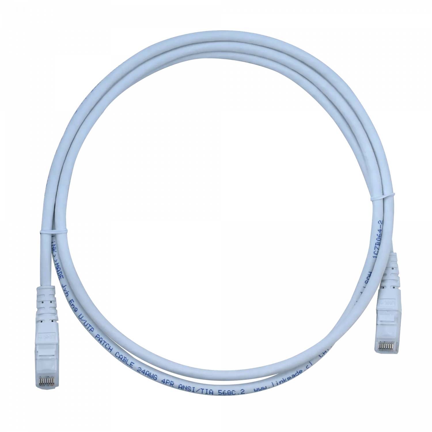 Cable Patch LINKMADE Cat6 Blanco LSZH UTP 1.5 metros Inyectado Multifilar de Alto Rendimiento 3