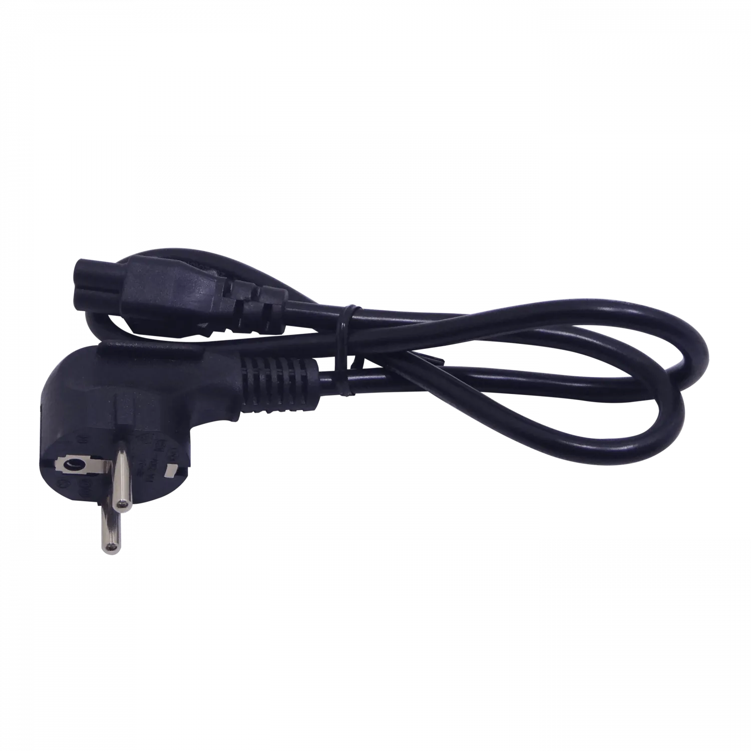 0,6mt Schuko-Macho Trebol-Hembra Cable Poder Negro 6A 3x0,75mm2 60cm 2