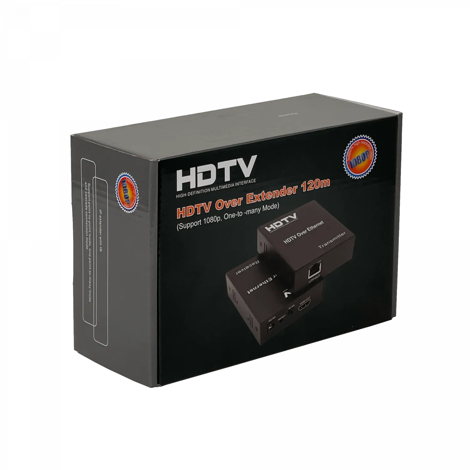 Extensor HDMI sobre UTP 120m 1080p con IR, Compatible CAT5E/CAT6, Incluye Adaptador 5V-2A 5