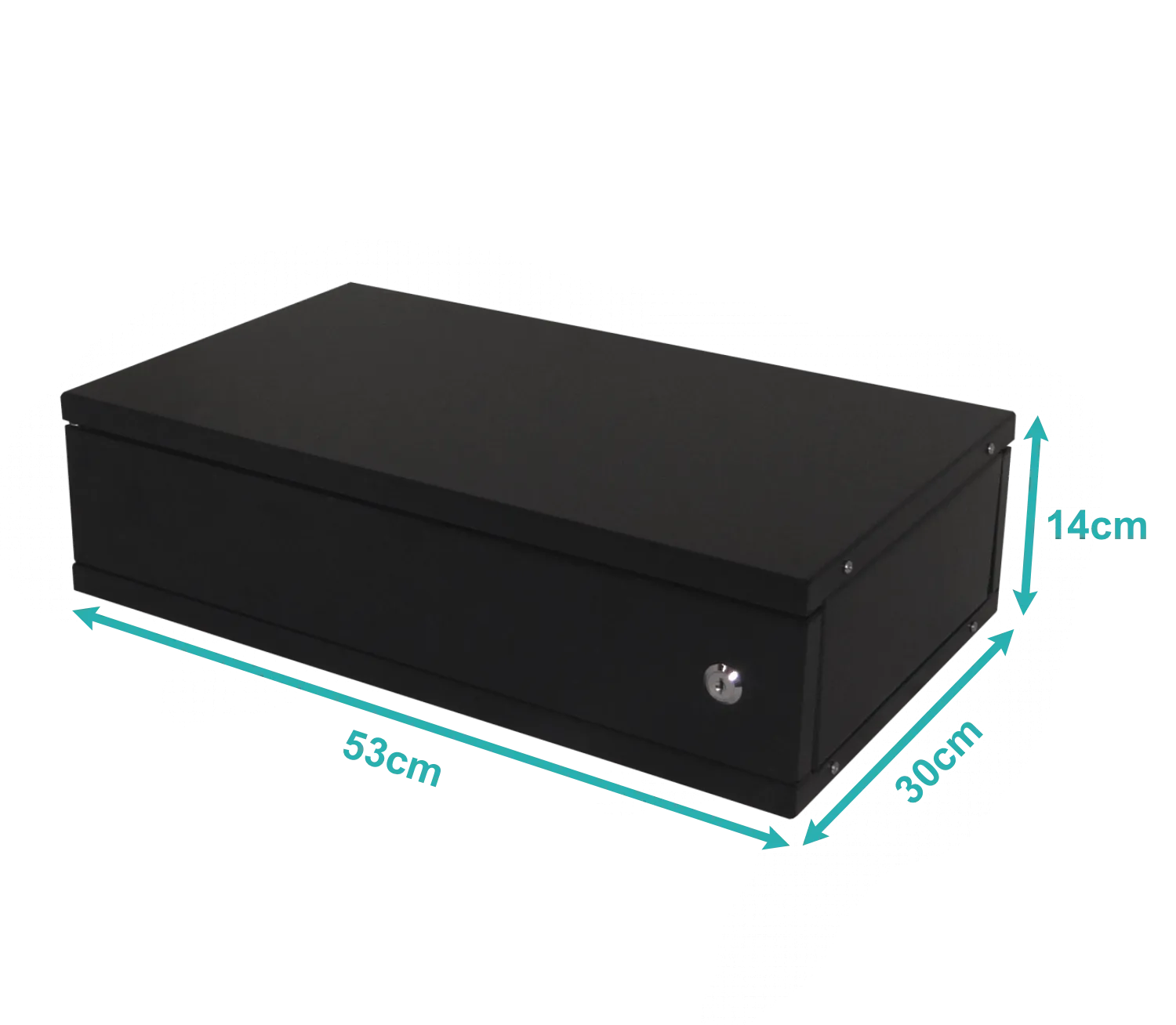 Gabinete Mesa LINKMADE RK02-3L 2U 30cm Fondo Negro Liso Puerta de Fierro 5