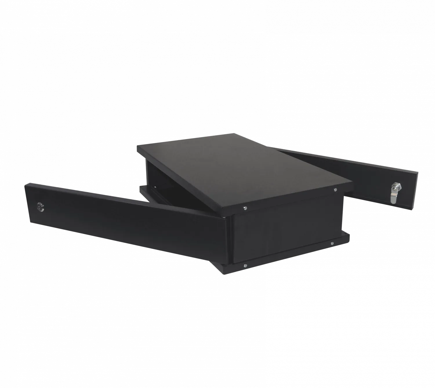 Gabinete Mesa LINKMADE RK02-3L 2U 30cm Fondo Negro Liso Puerta de Fierro 2
