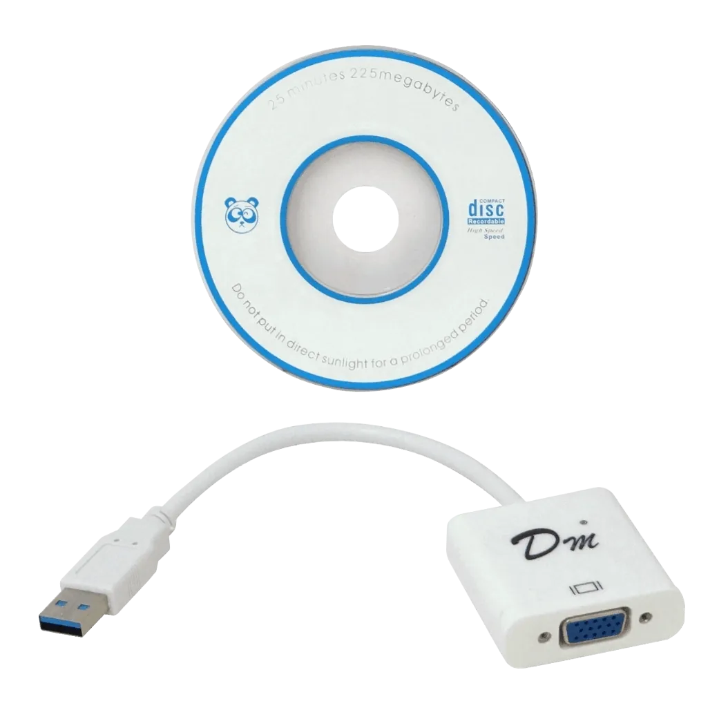 Adaptador USB 3.0 A Macho a VGA Hembra, 10cm, Solo para PC 3