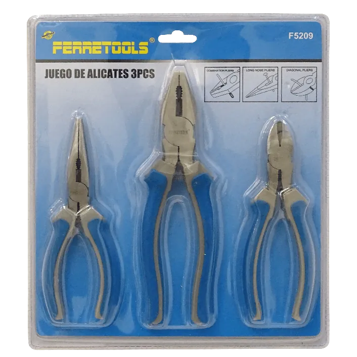 FERRETOOLS 3 Alicates Universal Cortante Punta 8-Pulgadas F5209 2