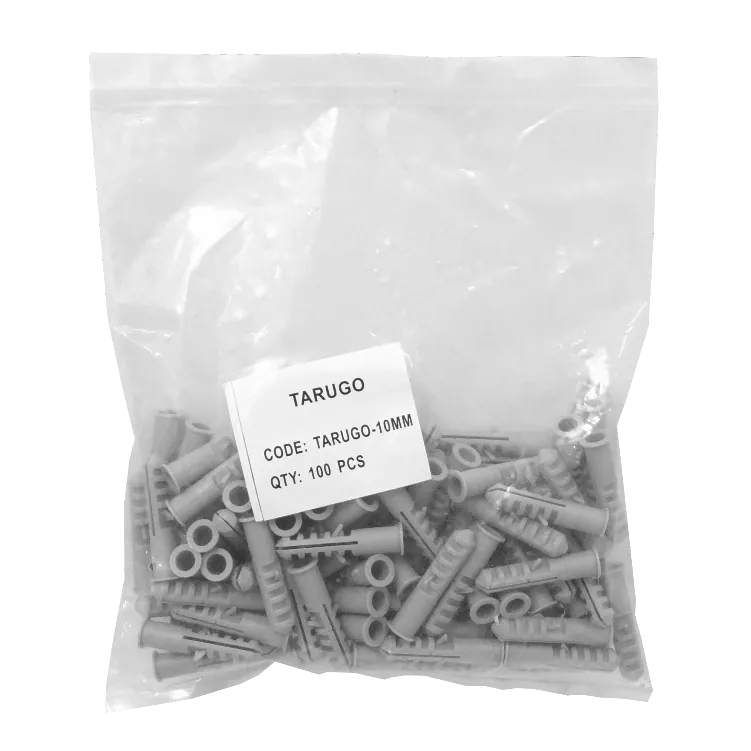 Tarugo 10mm 100-Unids. Plastico-PE Gris 10x44mm Tornillo-5x45 2