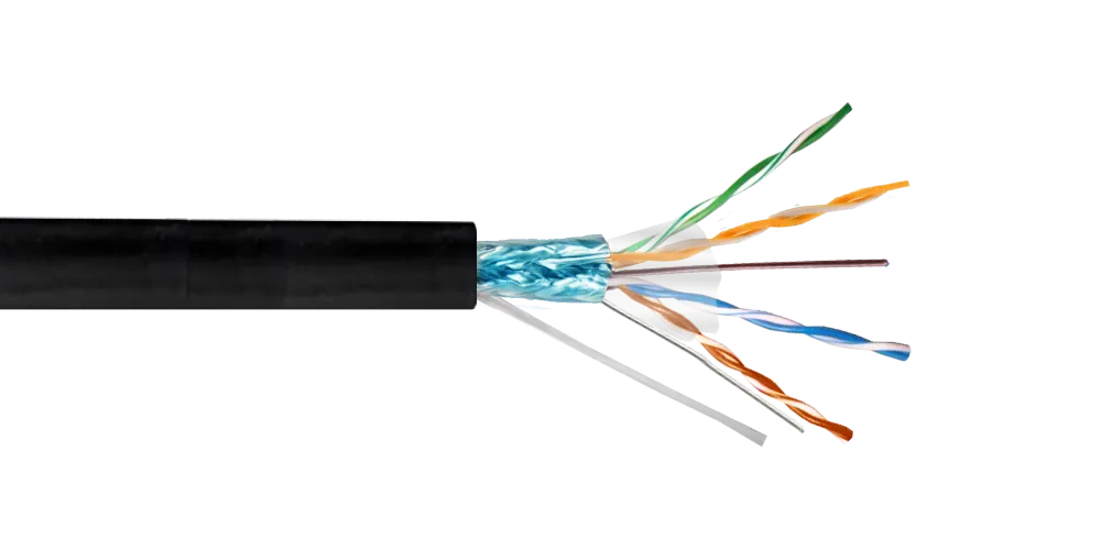 Cable F/UTP LINKCHIP Negro Exterior AWG25/0.45mm CCA 305mt Aleación 2