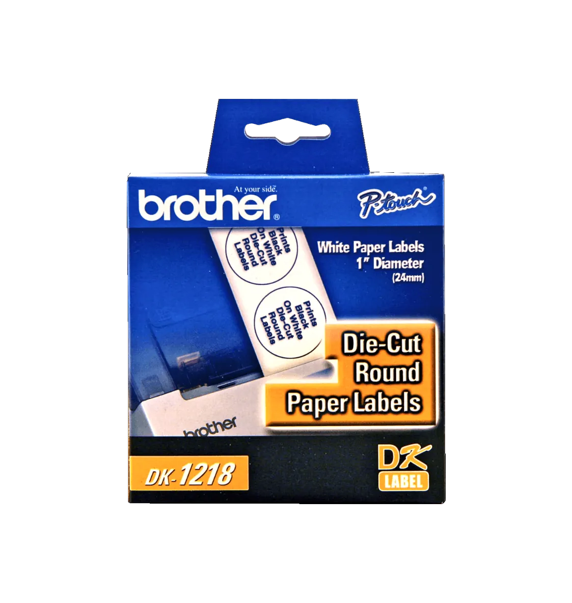 Brother 24mm-Diametro 1000-Etiquetas Adhesivas Papel Blanco para-QL 2