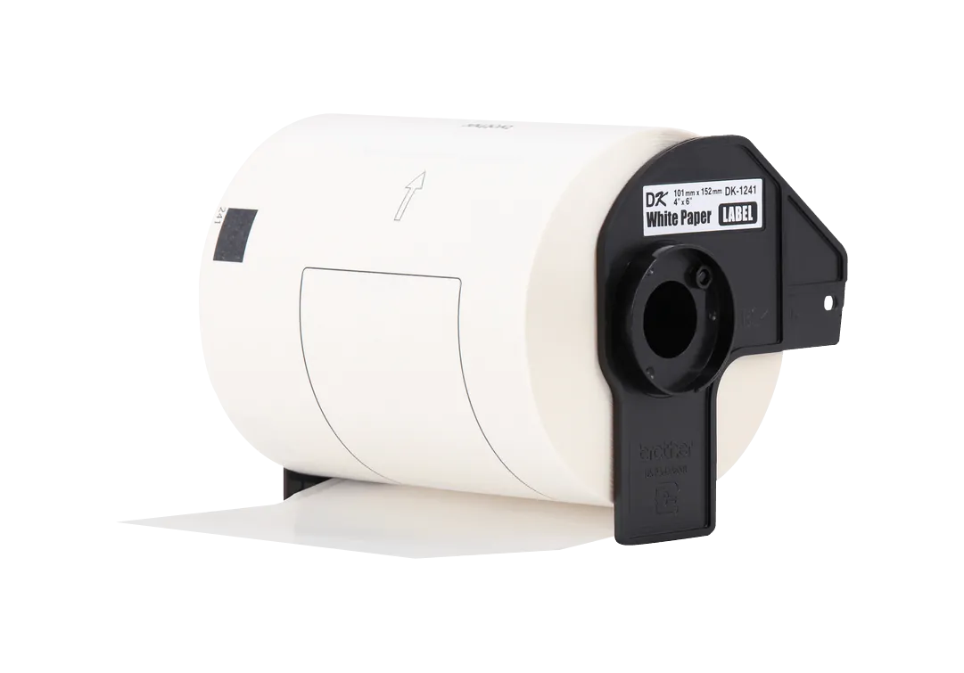 Etiquetas Grandes de Papel para Envíos Brother DK1241, Blanco, 101 x 152 mm (200 etiquetas) 2