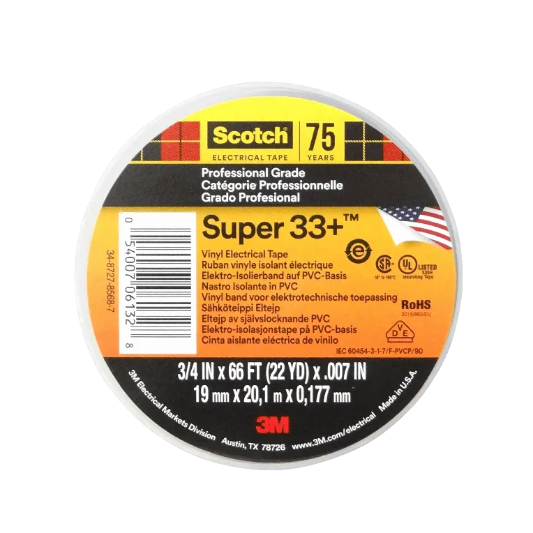 3M Cinta Aisladora Dielectrica Vinilica PVC 19mm x 20mt x 0,178mm 3