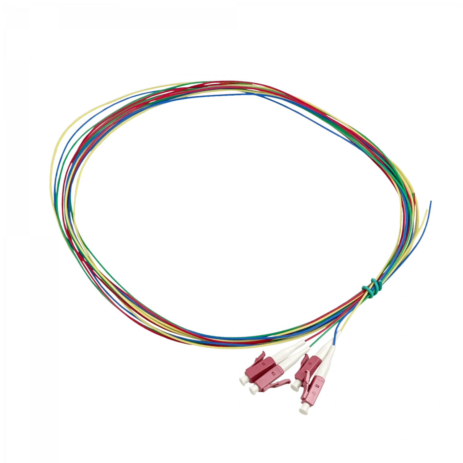 LC/UPC OM4 Multimodo 1,5mt 4-Unidades Pigtail 50/125um 0,9mm 150cm 3