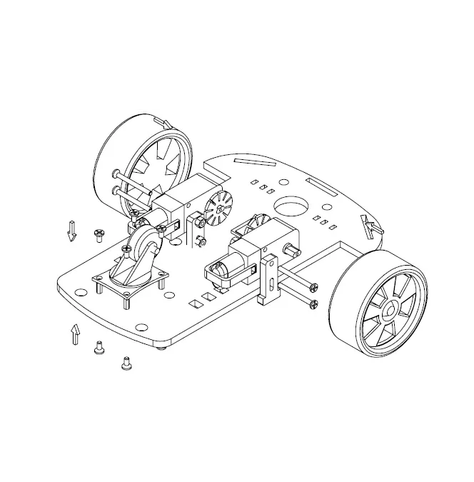 Kit Carrito para armar auto 3-ruedas robotica requiere Arduino 5