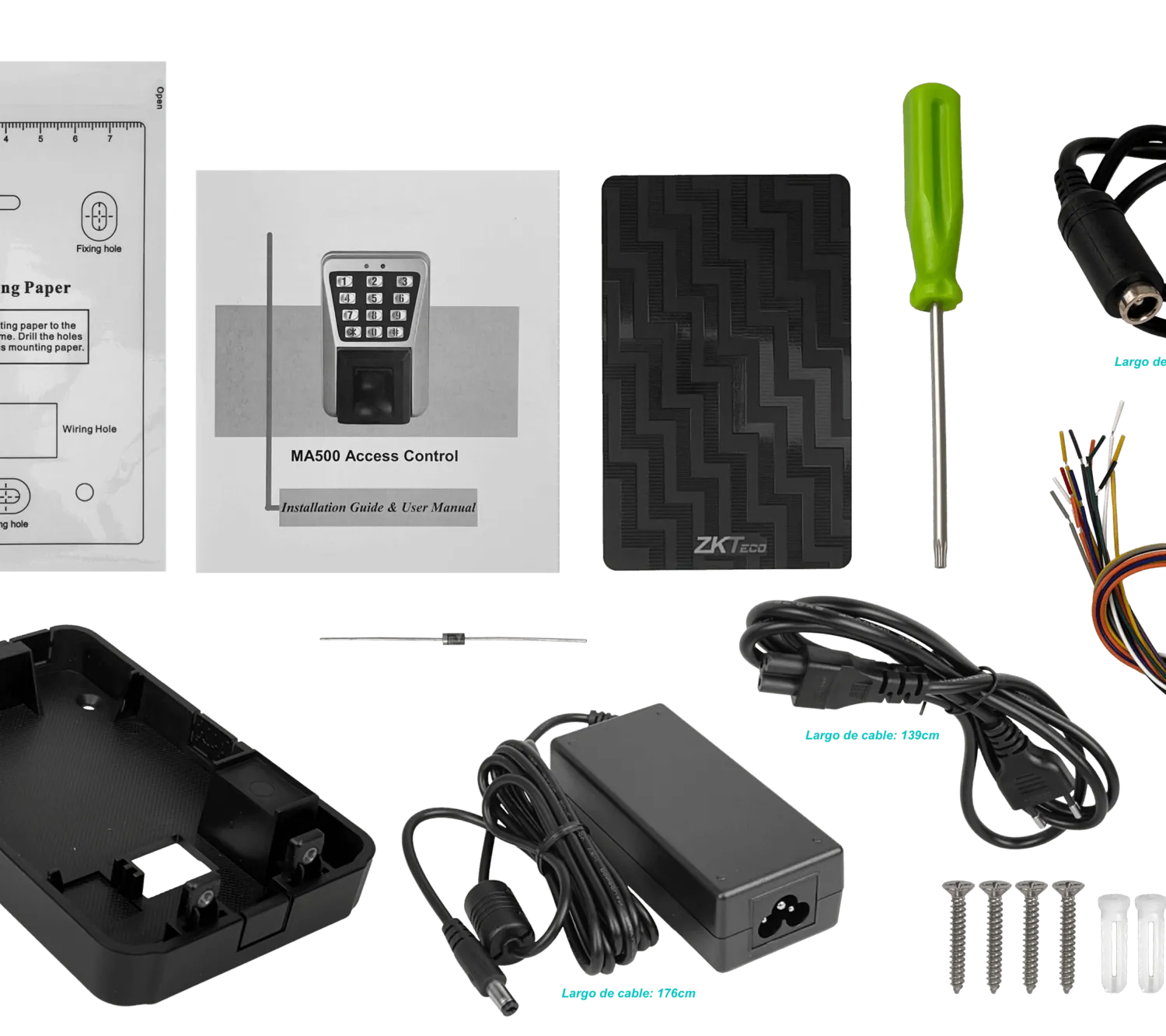 Control de Acceso Biométrico ZKTeco MA500 - IP65, TCP/IP y RS485, Relé Integrado 4