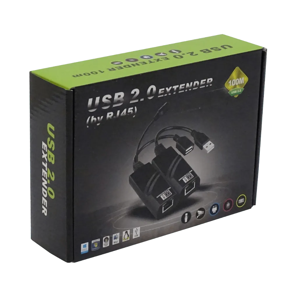 Extension Activa USB2.0 UTP cat5-cat6 50-100mt inc-5V/1A A-M A-H 2