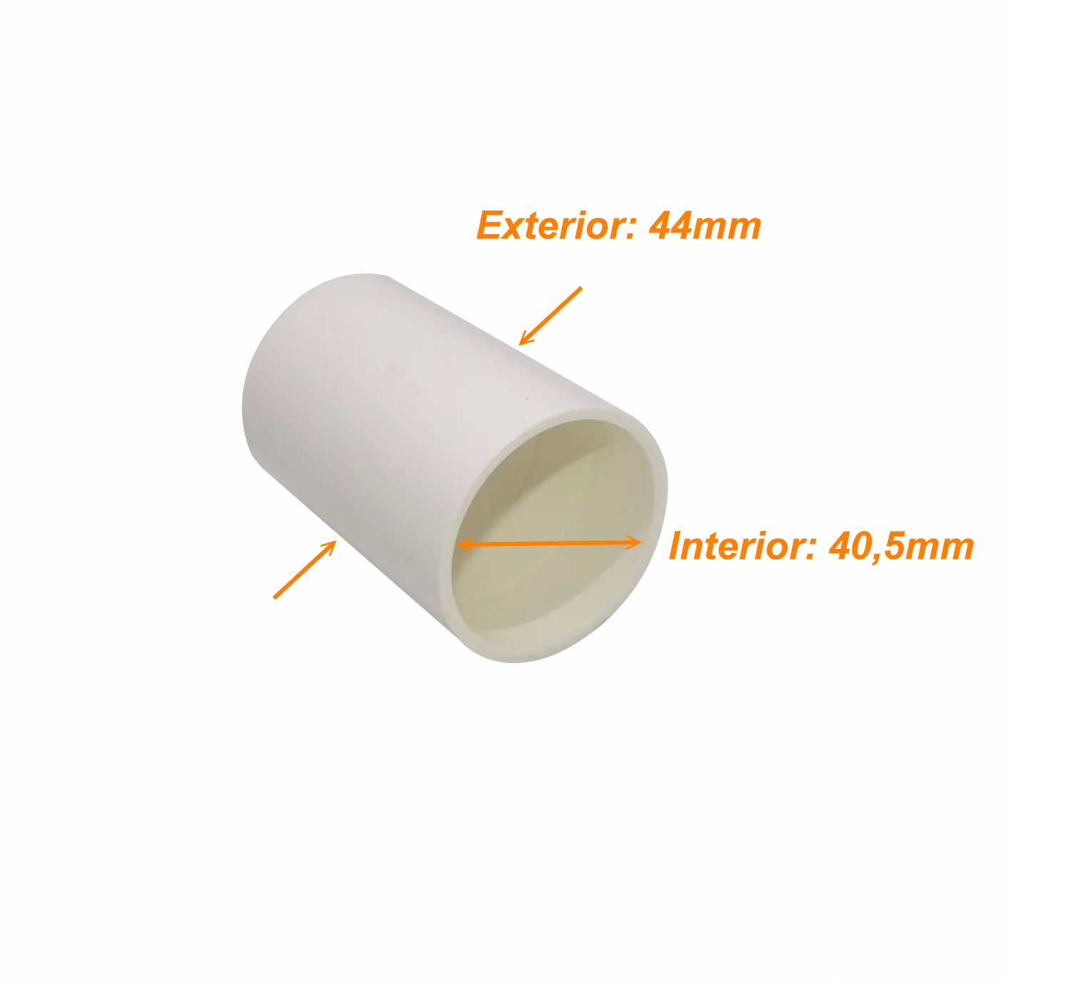 LINKCHIP 40mm Copla PVC para Tubo Blanco 2