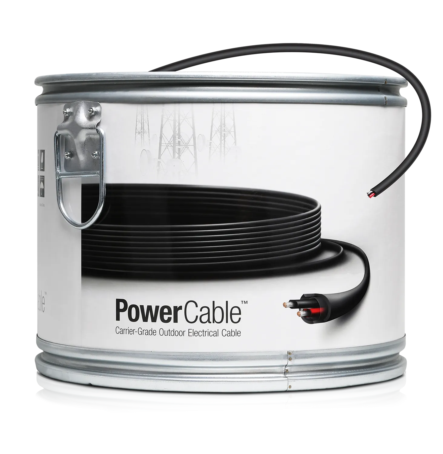 Tambor de 304m de Cable Eléctrico 2x12AWG, PE para Exterior, 10.5mm, EdgePoint Ubiquiti PC-12 4