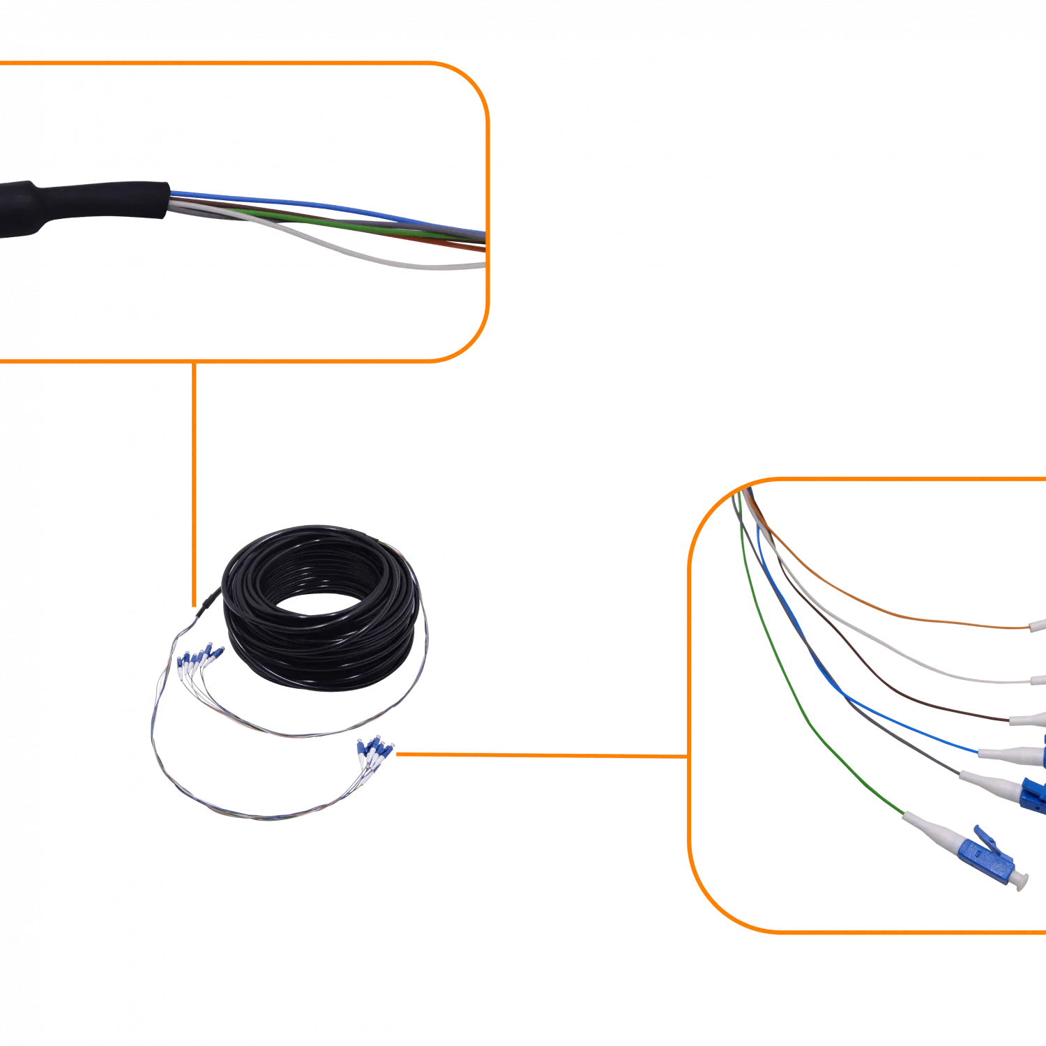 UBIQUITI 30m 100ft Jumper Cable Exterior 6-Fibras/LC-LC MonoModo 5,8mm 2