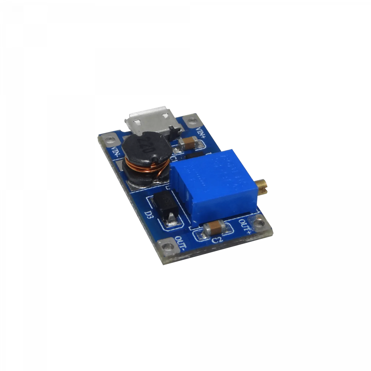 Boost Ajustable AumentaVoltaje in:2-24VDC USB/2-pin out:5-28VDC 2A-Max 3