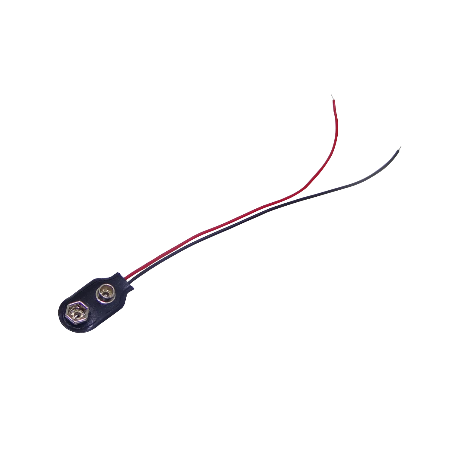 Porta-Pila 9V Negro Cable-14cm 2