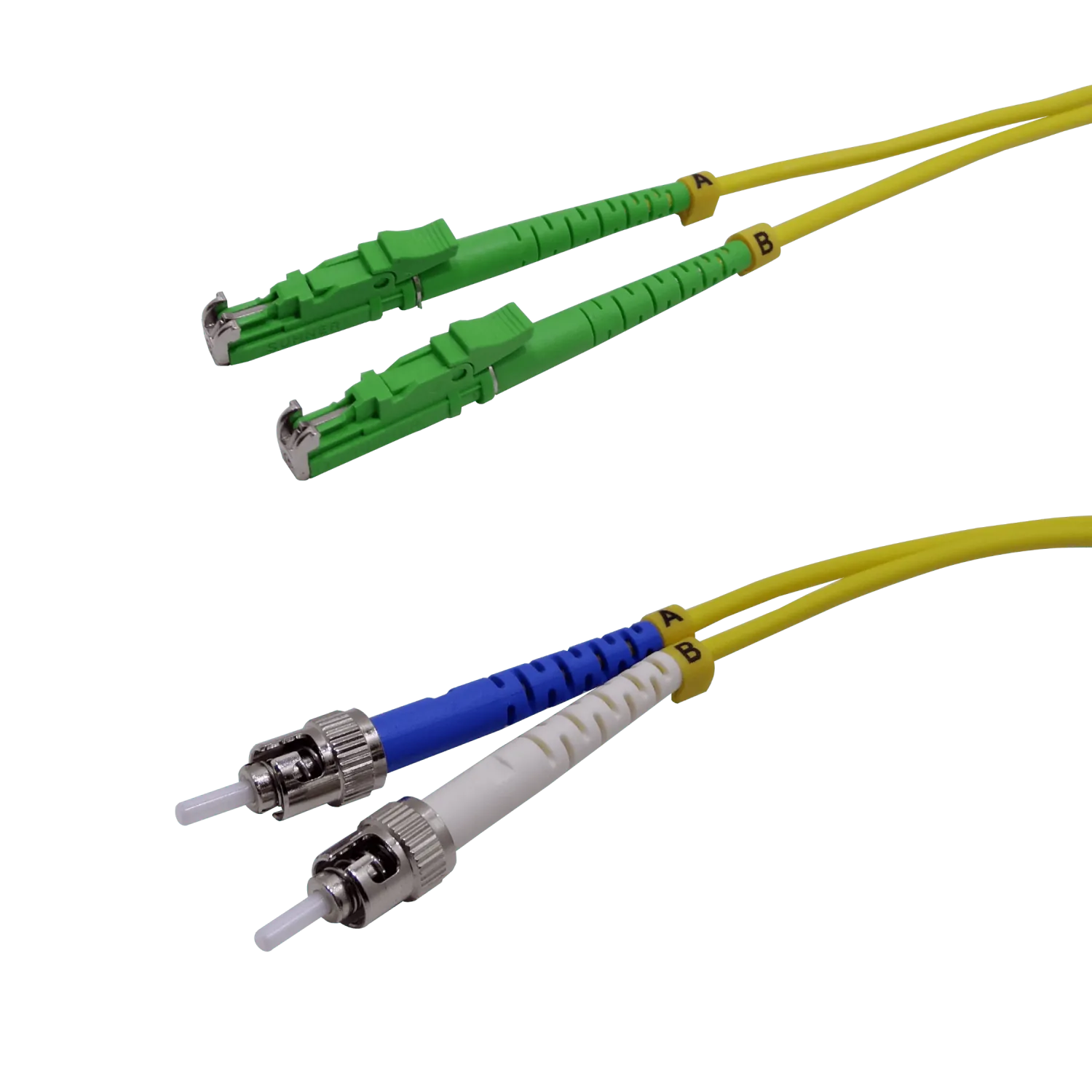 3mt E2000/APC-ST/UPC MonoModo SM Duplex Jumper Cable Fibra 3.0mm 9/125 2